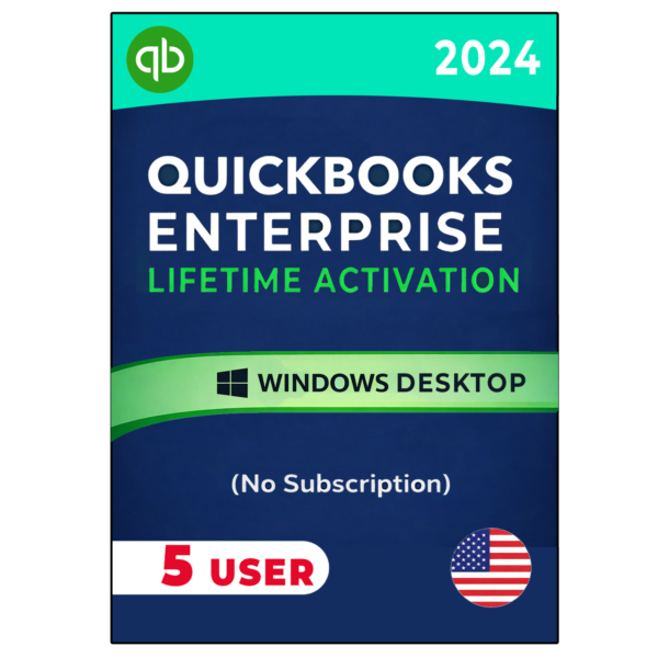 QuickBooks Desktop Enterprise Solutions 2024 No Subscription Lifetime (5-Users) | Windows
