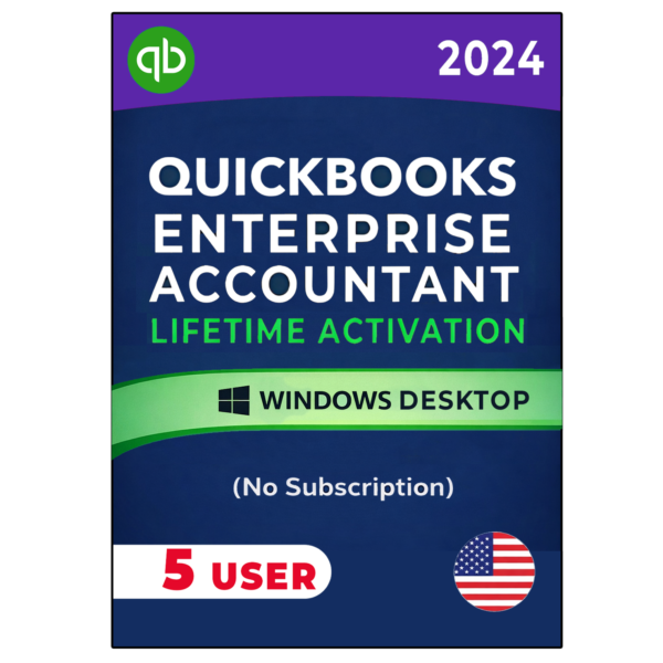 QuickBooks Desktop Enterprise Accountant 2024 No Subscription Lifetime (5-Users) | Windows