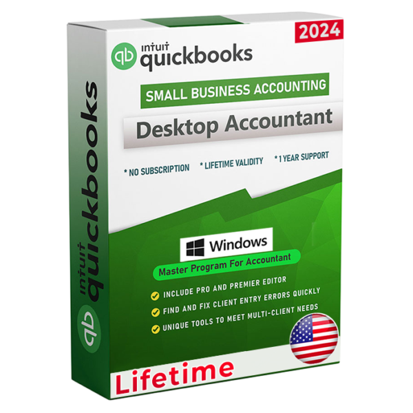 QuickBooks Desktop Accountant 2024 Lifetime No Subscription | Windows
