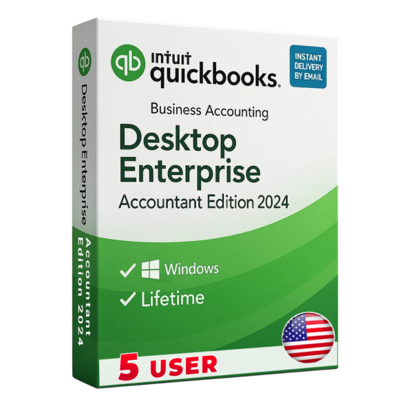 QuickBooks Desktop Enterprise Accountant 2024 Lifetime No Subscription (5-Users) | Windows